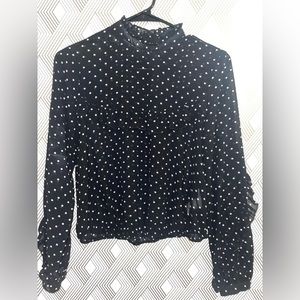 Black Polka Dot Blouse